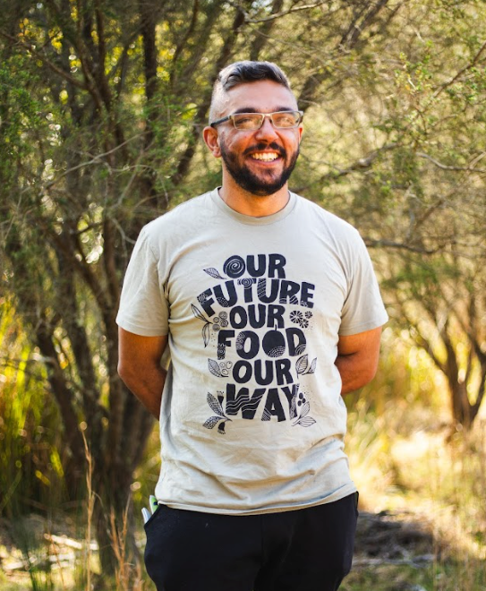 T-Shirt Front Print ‘Our future, our food, our way’ (Pre-order)