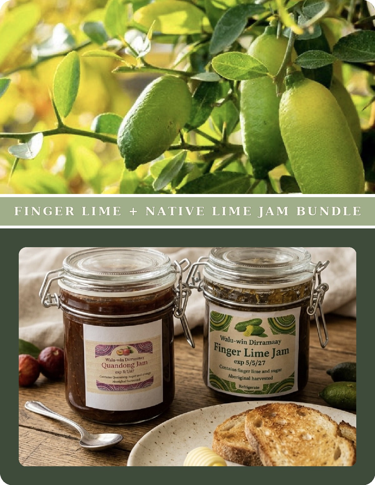 Jam and finger lime bundle